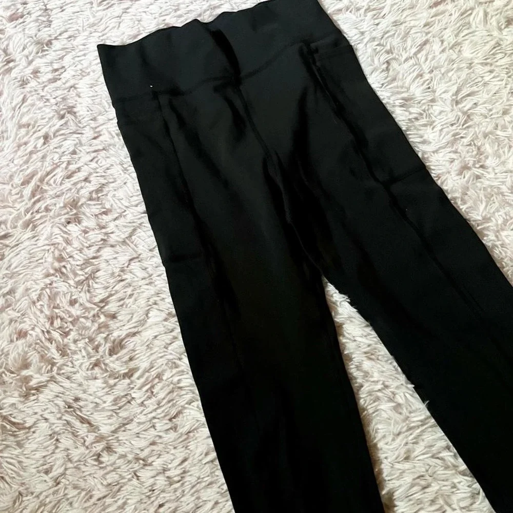 Nike One Classic Dri-Fit Athletic Black‎ Leggings Womens L Fitness Workout Gym